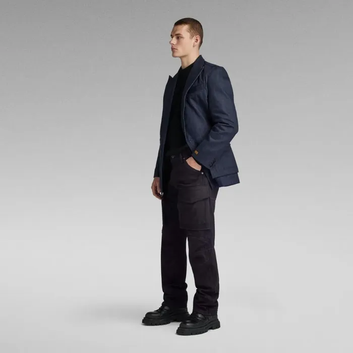 Loose Men GStar RAW GSRR Navy 5620 Regular Selvedge Jeans Raw Denim