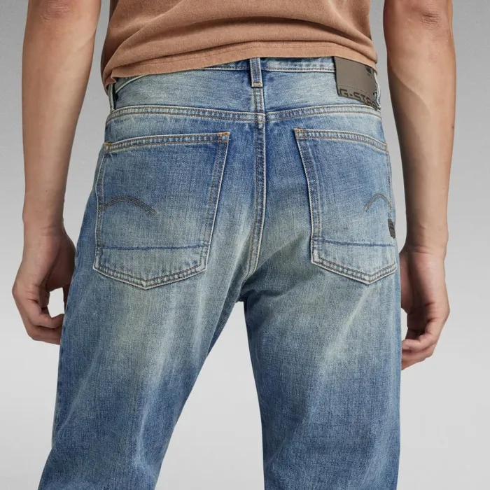 Loose Men GStar RAW Type 49 Relaxed Straight Selvedge Jeans Antique Faded Oasis