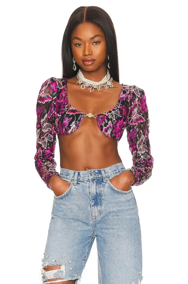 Lovers Friends Elysian Cropped Top Mariposa Multi Women Lovers and Friends Tops Lovers Friends Elysian Cropped Top Mariposa Multi Women Lovers and Friends Tops