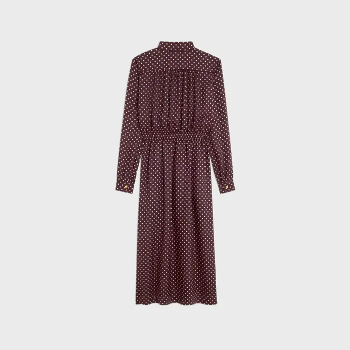 Low Lavallire Dress In Silk Bordeauxcraie Women CELINE DRESSES AND SKIRTS