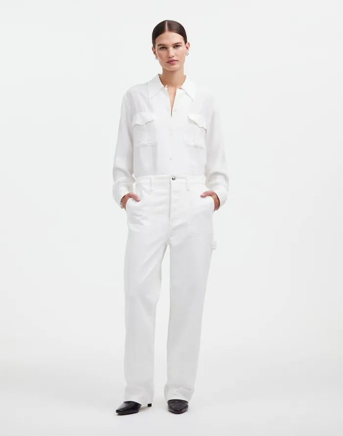 Madewell Alexa Chung For Madewell Workwear Jeans In True White True White Women Jeans Madewell Alexa Chung For Madewell Workwear Jeans In True White True White Women Jeans
