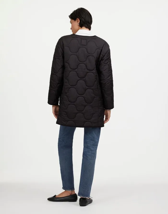 Madewell Alpha Industries Long Liner Jacket Black Women Coats Jackets