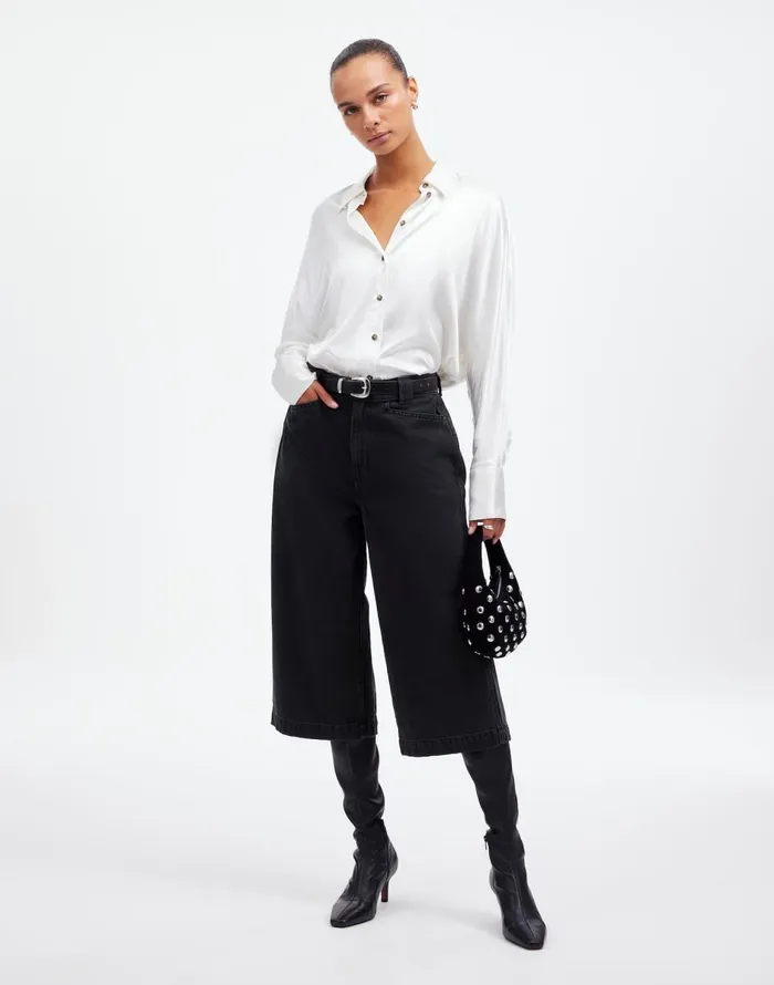 Madewell Denim Culottes In Jonston Wash Johnston Wash Women Shorts