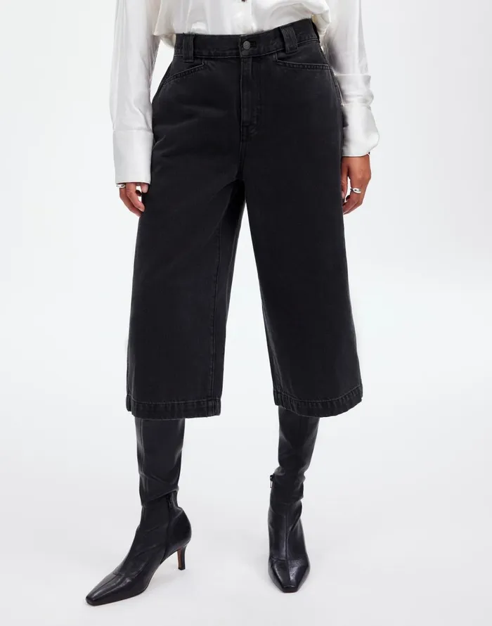 Madewell Denim Culottes In Jonston Wash Johnston Wash Women Shorts