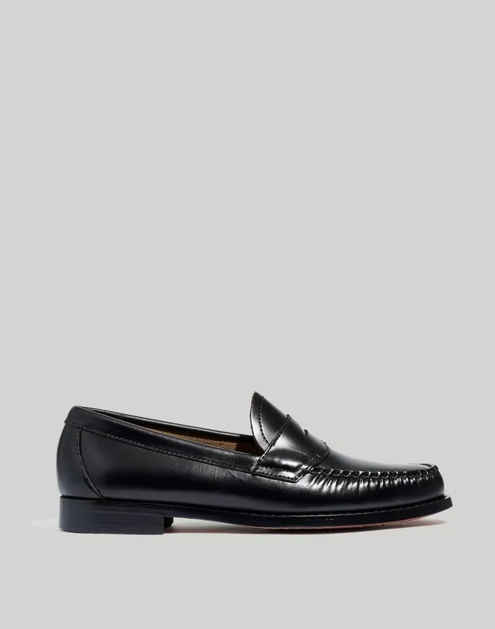 Madewell GHBASS Whitney Weejuns Penny Loafers Black Women Flats and Loafers