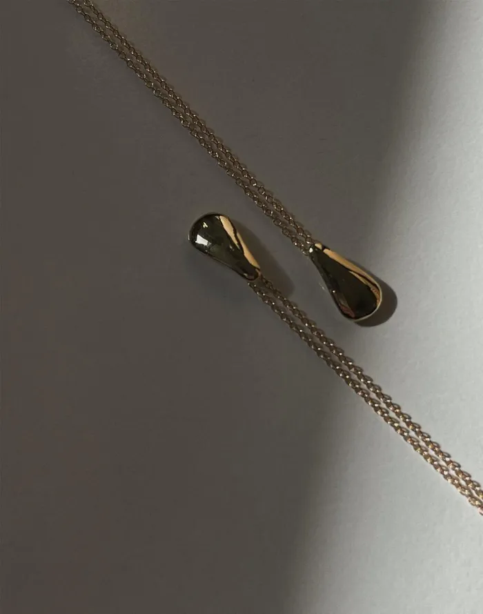 Madewell Kinn Studio Teardrop Necklace Gold Women Jewelry