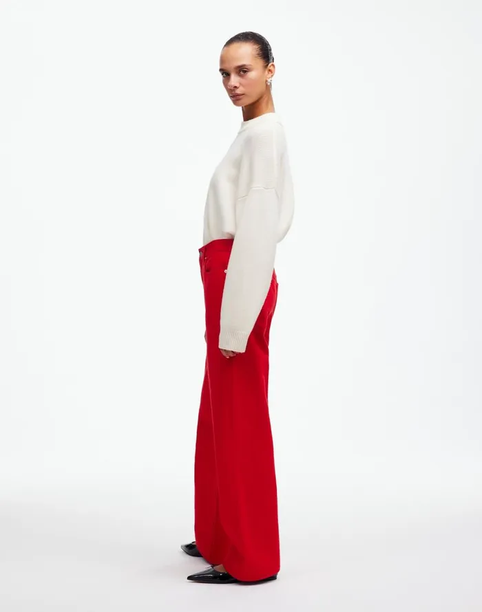 Madewell LowSlung Baggy Jeans Bright Cherry Women Jeans