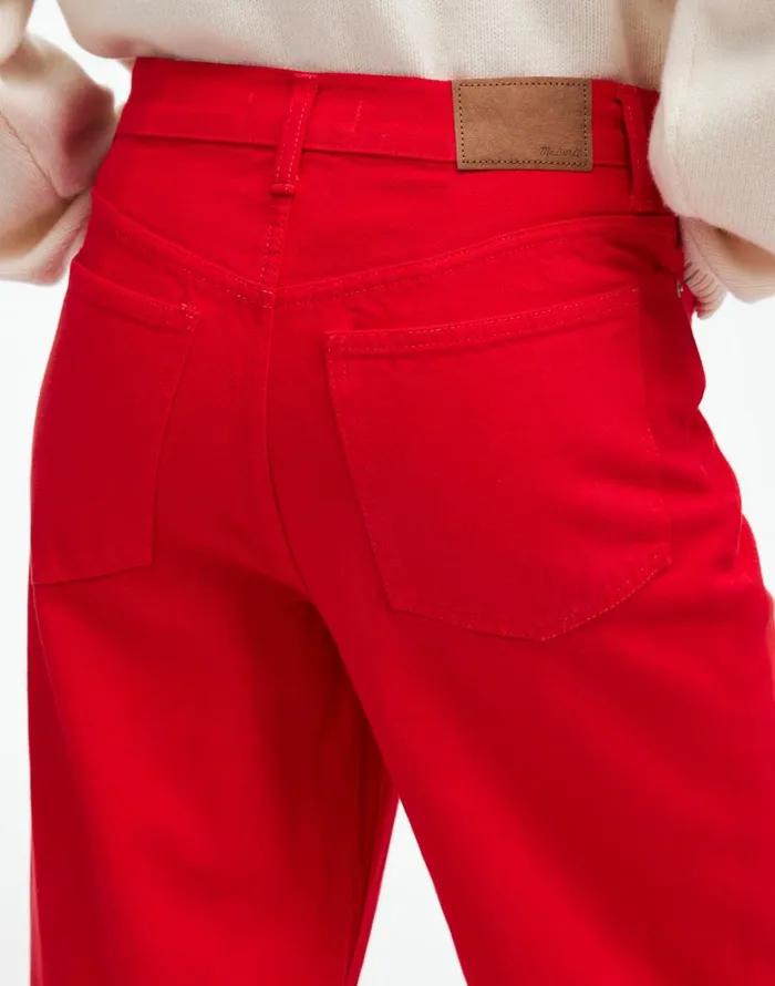 Madewell LowSlung Baggy Jeans Bright Cherry Women Jeans