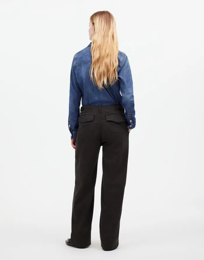 Madewell LowSlung Baggy Utility Pants Almost Black Women Pants