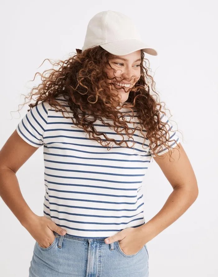 Madewell Organic Cotton BrokenIn Baseball Cap Alabaster Women Hats
