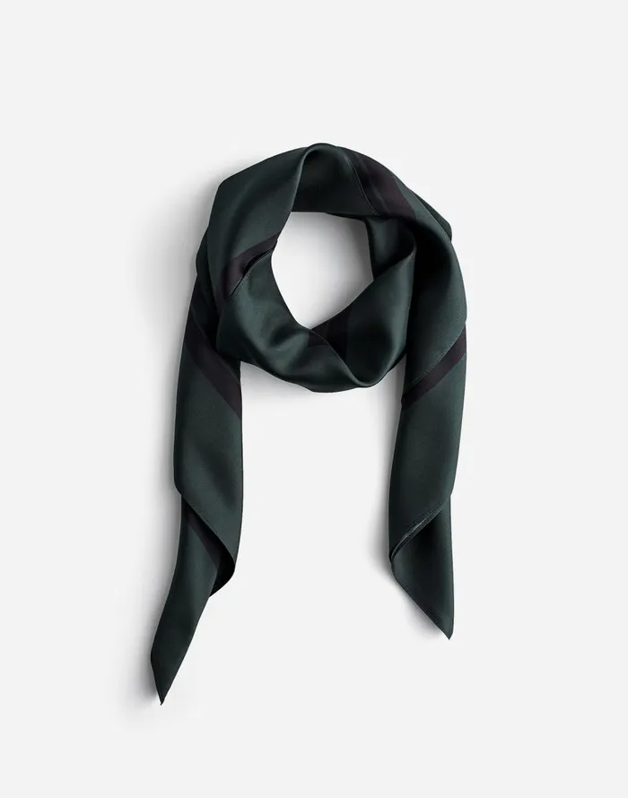 Madewell Oversized Silk Bandana Luxury Forest Women Scarves