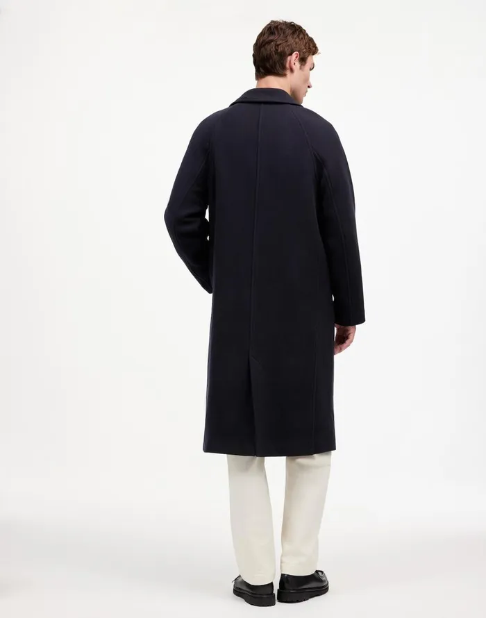 Madewell RaglanSleeve Topcoat In Italian Fabric Deep Navy Men Coats Jackets