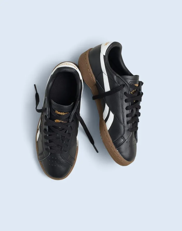 Madewell Reebok Club C Grounds UK Sneakers Black White Gum Women Sneakers