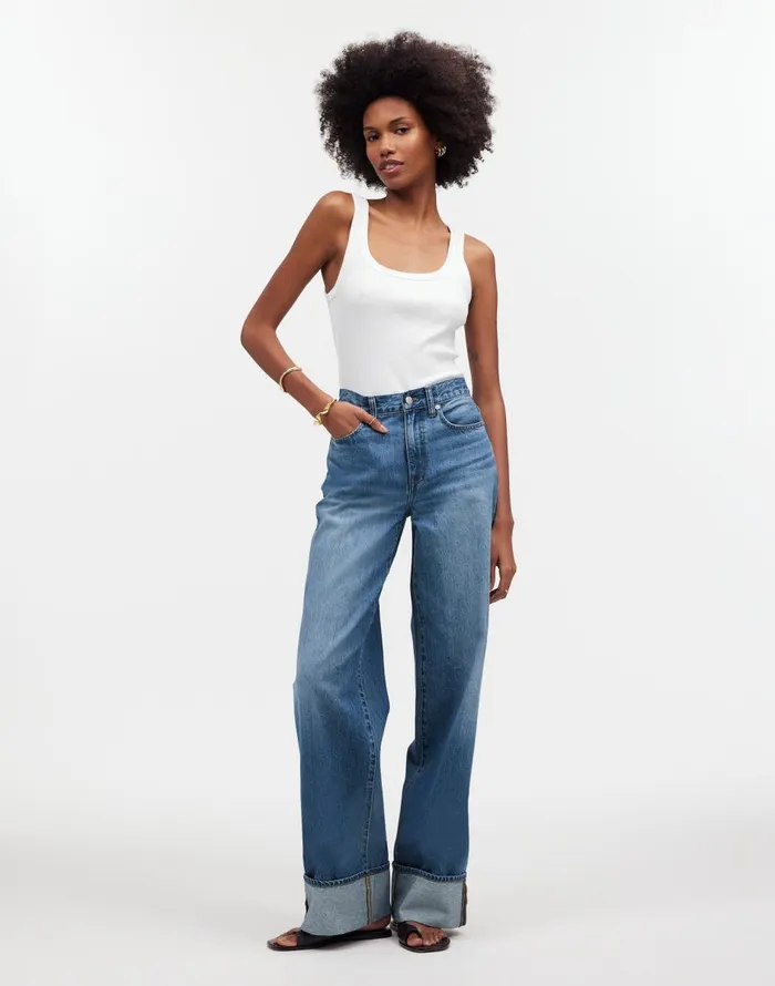 Madewell SuperwideLeg Jeans In Fannin Wash Fannin Wash Women Jeans