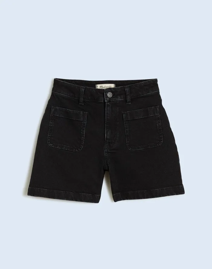 Madewell The Curvy Denim Emmett Short Patch Pocket Edition Sendhurst Wash Women Shorts