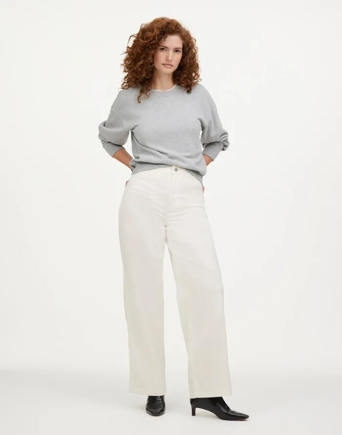 Madewell The Curvy Emmett WideLeg Pant In Corduroy Welt Pocket Edition Winter White Women Pants Madewell The Curvy Emmett WideLeg Pant In Corduroy Welt Pocket Edition Winter White Women Pants