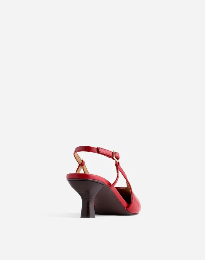 Madewell The Debbie Slingback Pump Bright Ember Women Heels