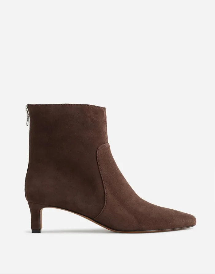 Madewell The Dimes KittenHeel Boot Turkish Coffee Suede Women Boots
