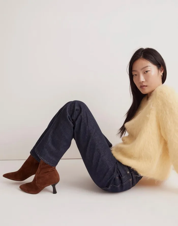 Madewell The Justine Ankle Boot Dark Coffee Women Boots