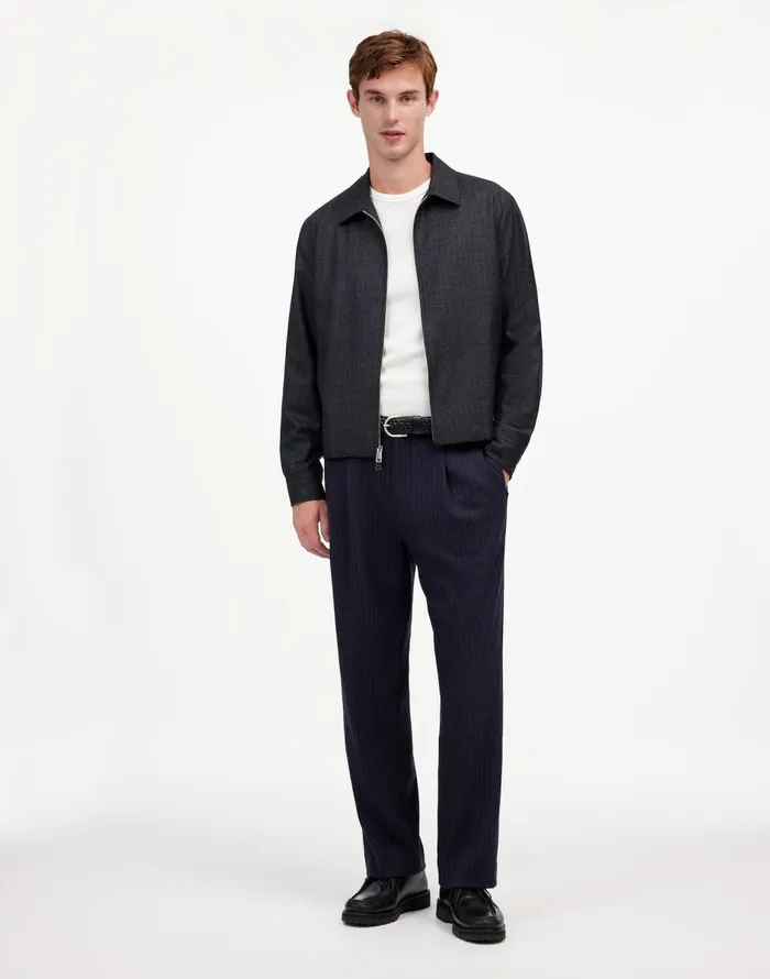 Madewell The Roebling Pleated Trouser In Italian Fabric Dark Navy Men Suiting Madewell The Roebling Pleated Trouser In Italian Fabric Dark Navy Men Suiting
