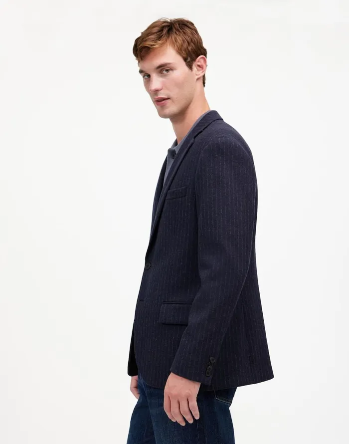 Madewell The Roebling TwoButton Blazer In Italian Fabric Dark Navy Men Coats Jackets