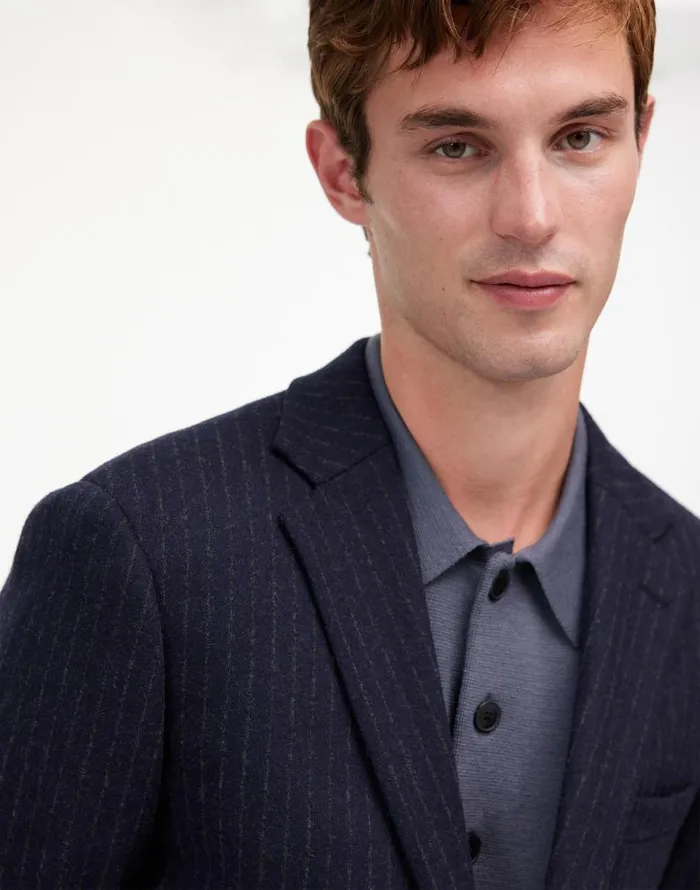 Madewell The Roebling TwoButton Blazer In Italian Fabric Dark Navy Men Coats Jackets