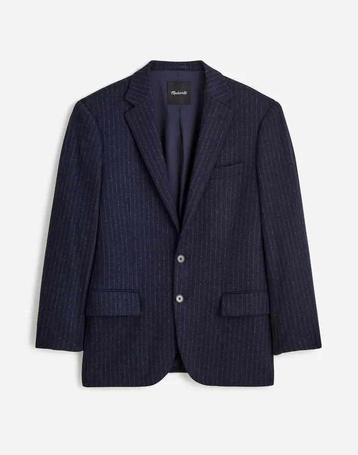 Madewell The Roebling TwoButton Blazer In Italian Fabric Dark Navy Men Coats Jackets