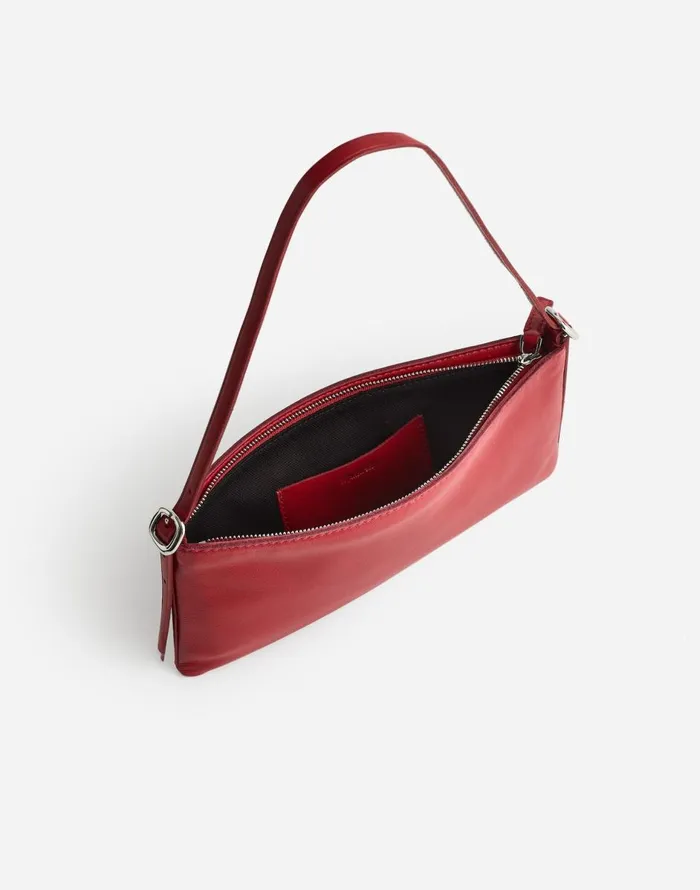 Madewell The SculpturalBuckle Mini Shoulder Bag Bright Ember Women Bags