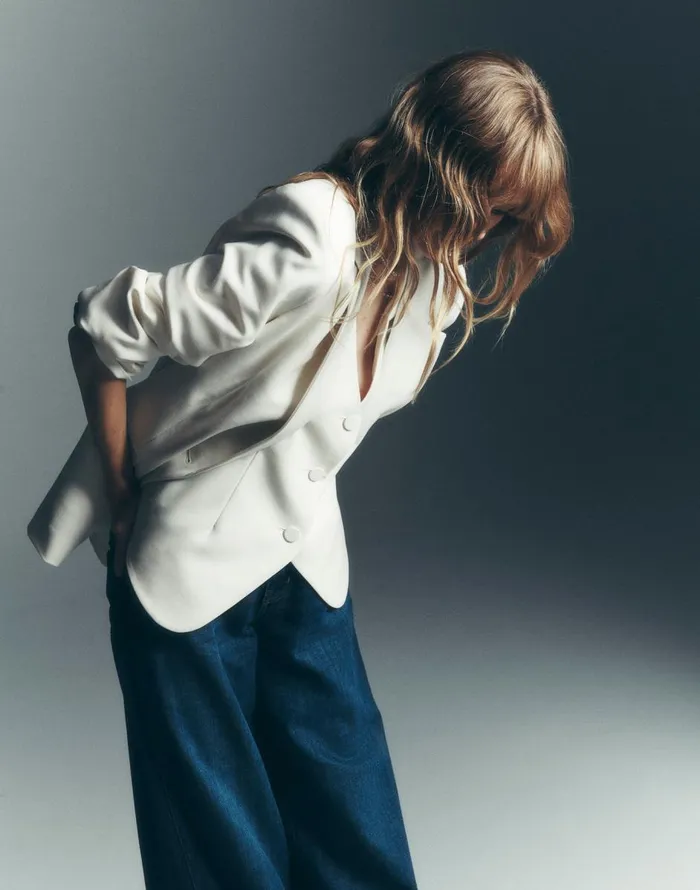 Madewell VNeck Vest In Wool Blend Winter White Women Tops and Shirts