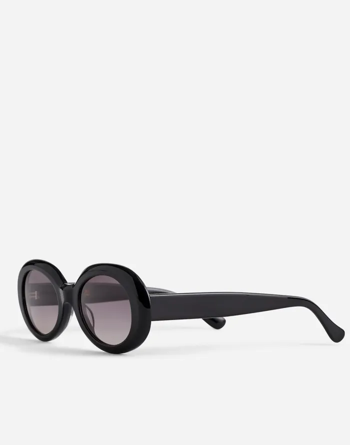 Madewell Valoma Chunky Oval Sunglasses True Black Women Sunglasses
