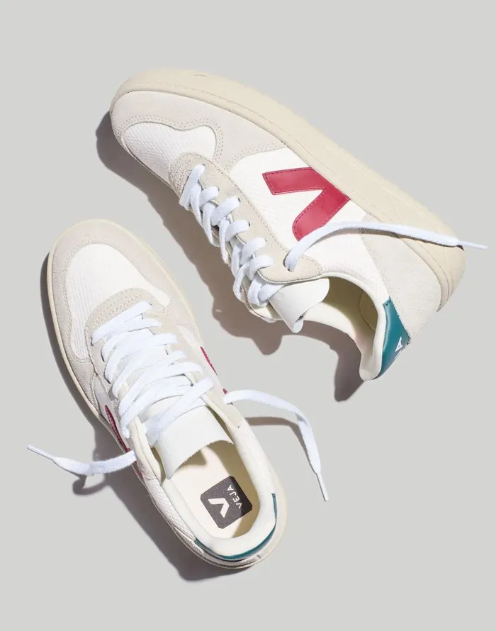 Madewell Veja V10 Sneakers White Burgundy Brittany Women Sneakers