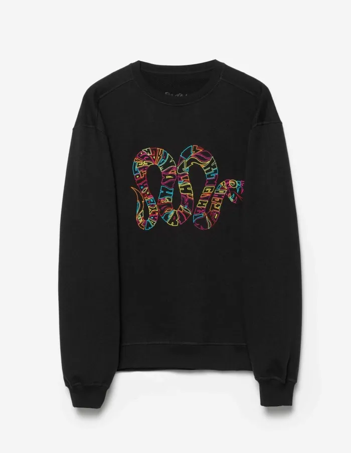 Maharishi Crew Sweats 1539 Kay One Year Of The Snake Crew Sweat Black 8211 Men