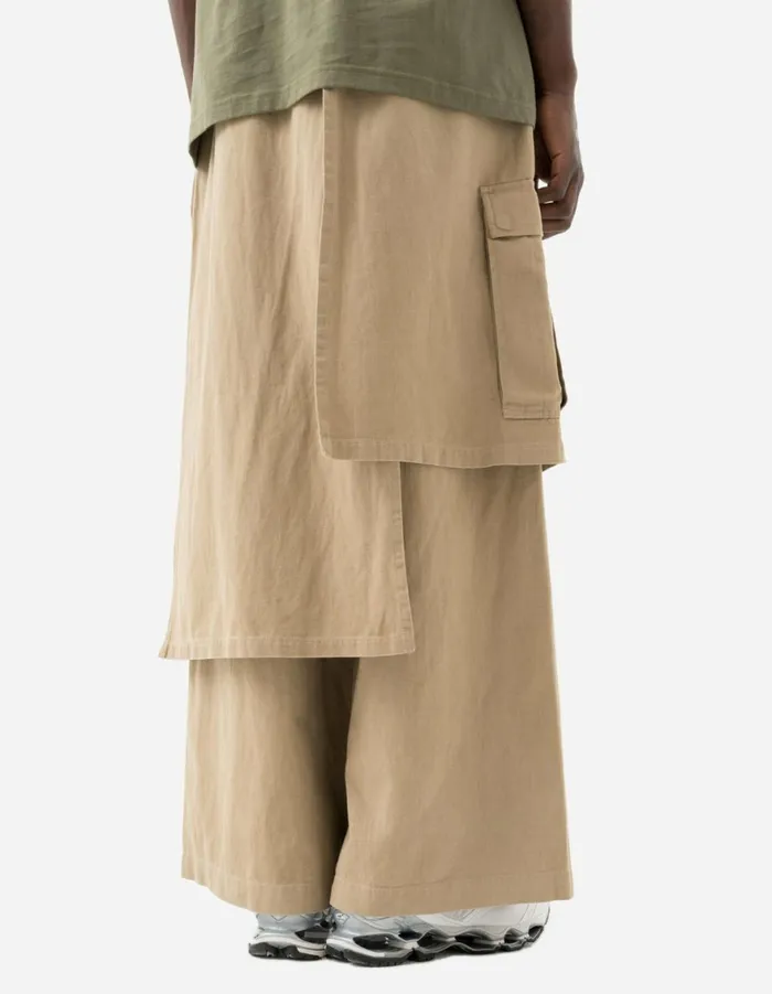 Maharishi Skirts 4588 Asym Cargo Hakama Pants Sand 8211 Men