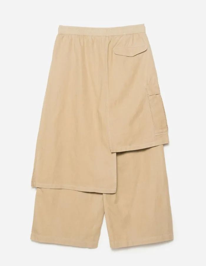 Maharishi Skirts 4588 Asym Cargo Hakama Pants Sand 8211 Men