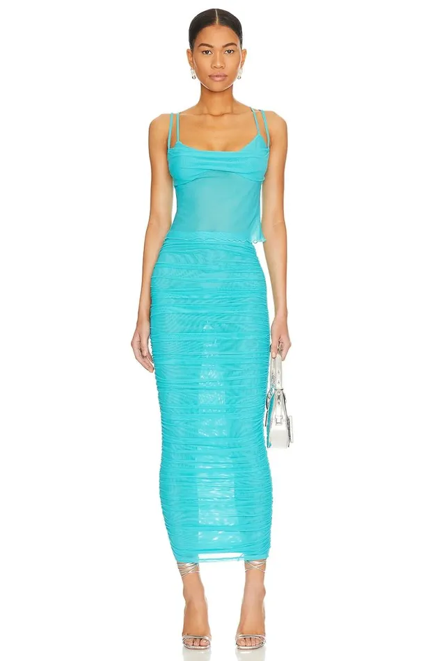 Marine Maxi Skirt Bright Blue Women Lovers and Friends Skirts