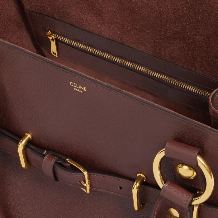 Medium Anita Bag In Supple Calfskin Chestnut Women CELINE MORE LINES Medium Anita Bag In Supple Calfskin Chestnut Women CELINE MORE LINES