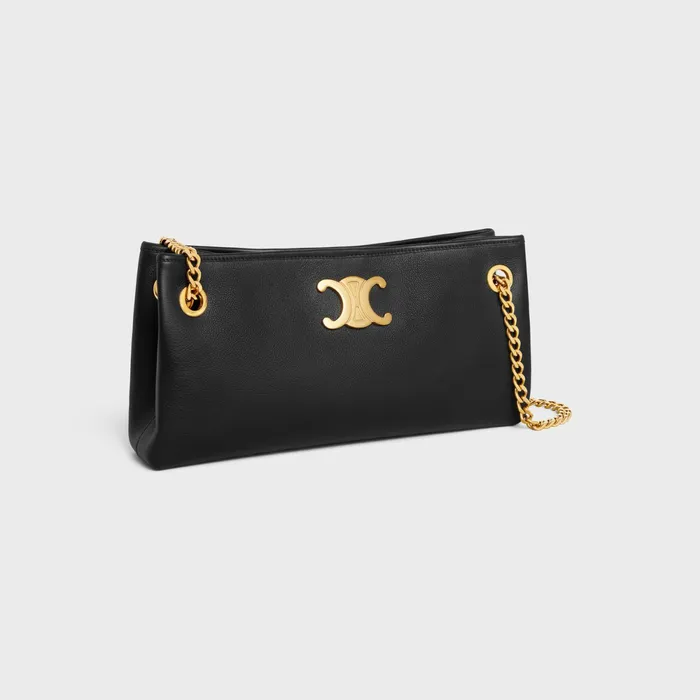 Medium Newspaper Bag In Supple Calfskin Black Women CELINE MORE LINES Medium Newspaper Bag In Supple Calfskin Black Women CELINE MORE LINES