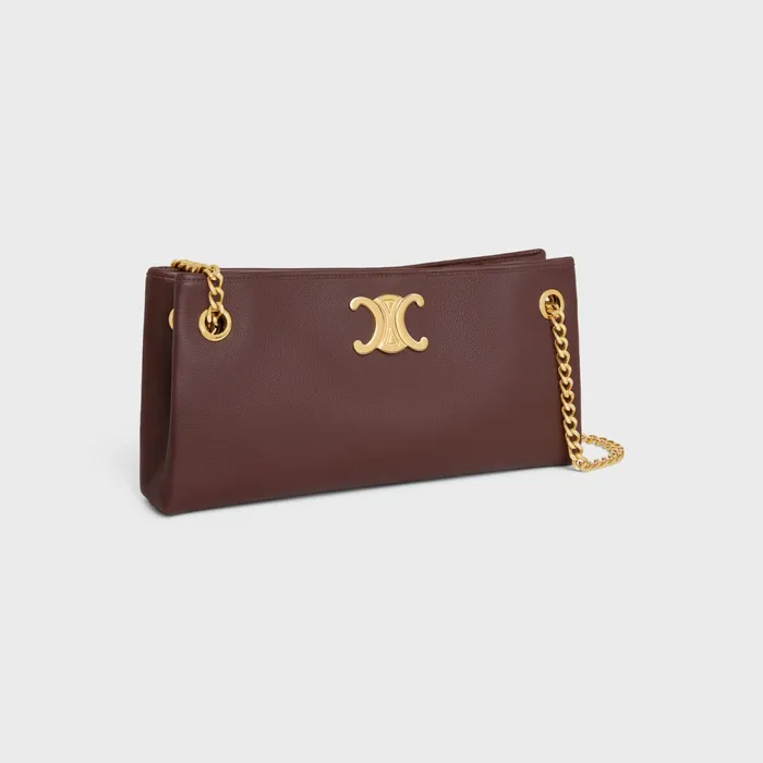 Medium Newspaper Bag In Supple Calfskin Chestnut Women CELINE MORE LINES Medium Newspaper Bag In Supple Calfskin Chestnut Women CELINE MORE LINES