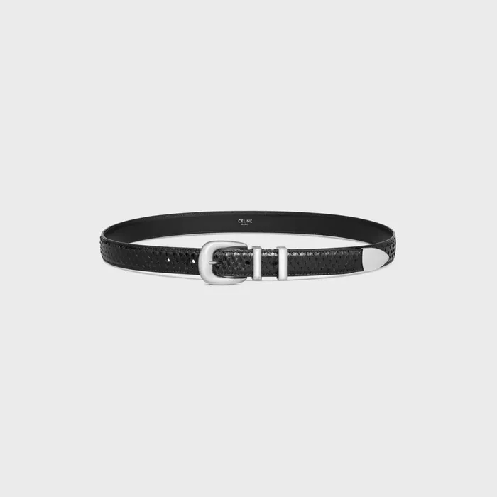 Medium Western Belt In Python Black Men CELINE BELTS Medium Western Belt In Python Black Men CELINE BELTS
