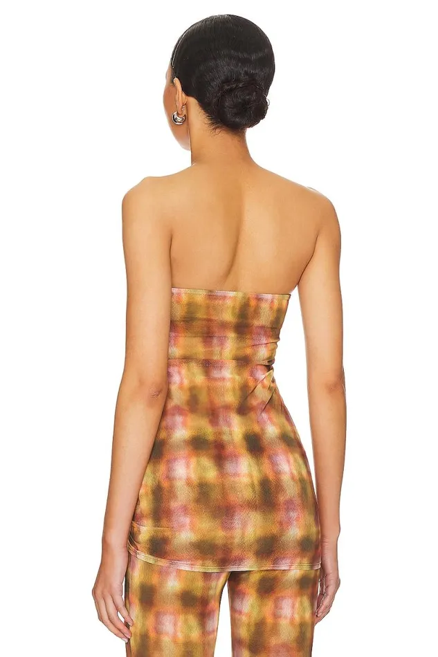 Mel Top Brown Plaid Women Lovers and Friends Tops