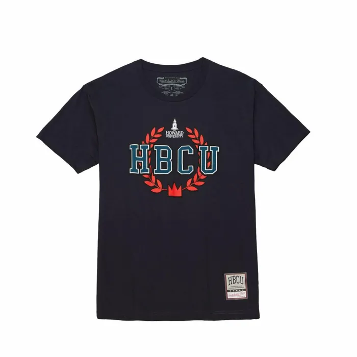 Men039s Collegiate Mitchell and Ness HBCU Wreath Tee Howard University