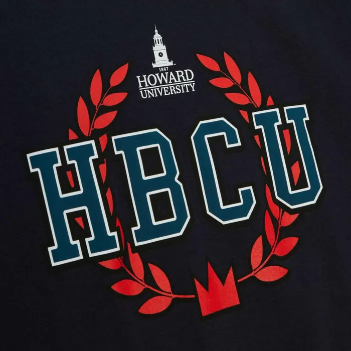 Men039s Collegiate Mitchell and Ness HBCU Wreath Tee Howard University Men039s Collegiate Mitchell and Ness HBCU Wreath Tee Howard University