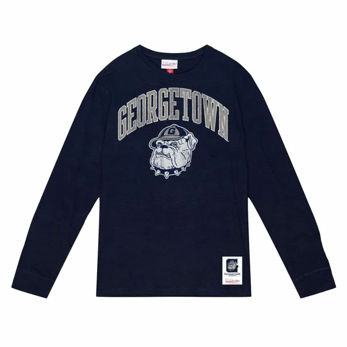 Men039s Collegiate Mitchell and Ness University Arch Logo LS Tee Georgetown University Men039s Collegiate Mitchell and Ness University Arch Logo LS Tee Georgetown University