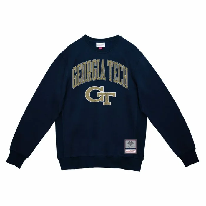 Men039s Collegiate Mitchell and Ness University Arch Logo LS Tee Georgia Tech Men039s Collegiate Mitchell and Ness University Arch Logo LS Tee Georgia Tech