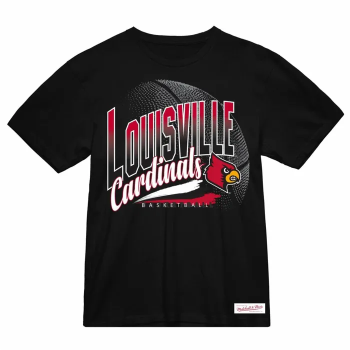 Men039s Collegiate Mitchell and Ness University Of Louisville Madness Victory Road Tee Men039s Collegiate Mitchell and Ness University Of Louisville Madness Victory Road Tee