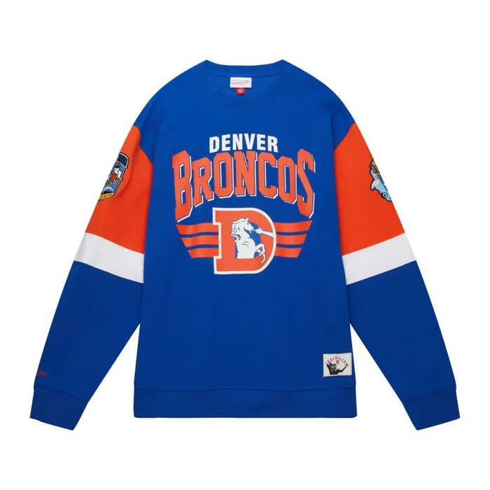 Men039s Hoodies and Sweatshirts Mitchell and Ness All Over Crew 30 Denver Broncos Men039s Hoodies and Sweatshirts Mitchell and Ness All Over Crew 30 Denver Broncos