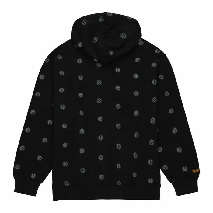 Men039s Hoodies and Sweatshirts Mitchell and Ness AOP Fleece Hoodie Pittsburgh Steelers Men039s Hoodies and Sweatshirts Mitchell and Ness AOP Fleece Hoodie Pittsburgh Steelers