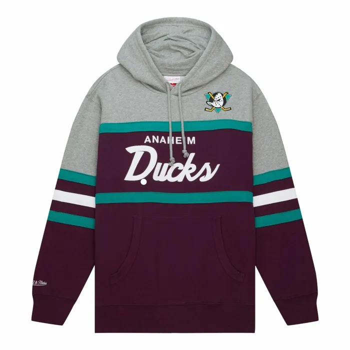 Men039s Hoodies and Sweatshirts Mitchell and Ness Head Coach Hoodie Anaheim Ducks Men039s Hoodies and Sweatshirts Mitchell and Ness Head Coach Hoodie Anaheim Ducks