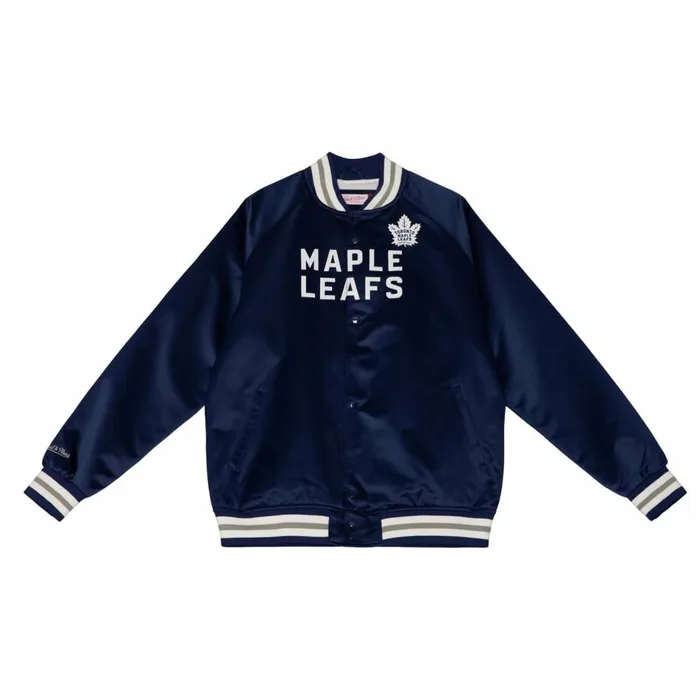 Men039s Jackets and Outerwear Mitchell and Ness Lightweight Satin Jacket Toronto Maple Leafs Men039s Jackets and Outerwear Mitchell and Ness Lightweight Satin Jacket Toronto Maple Leafs