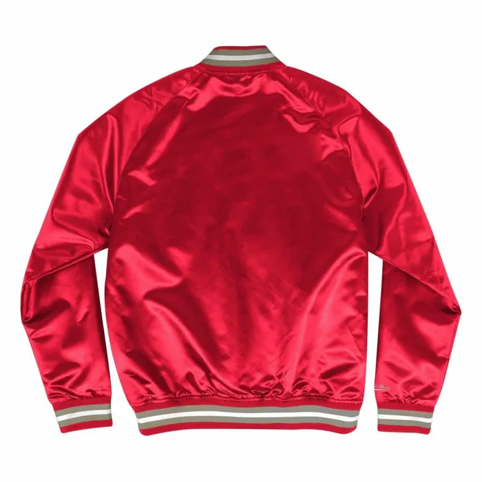 Men039s Jackets and Outerwear Mitchell and Ness Lighweight Satin Jacket Ohio State Men039s Jackets and Outerwear Mitchell and Ness Lighweight Satin Jacket Ohio State